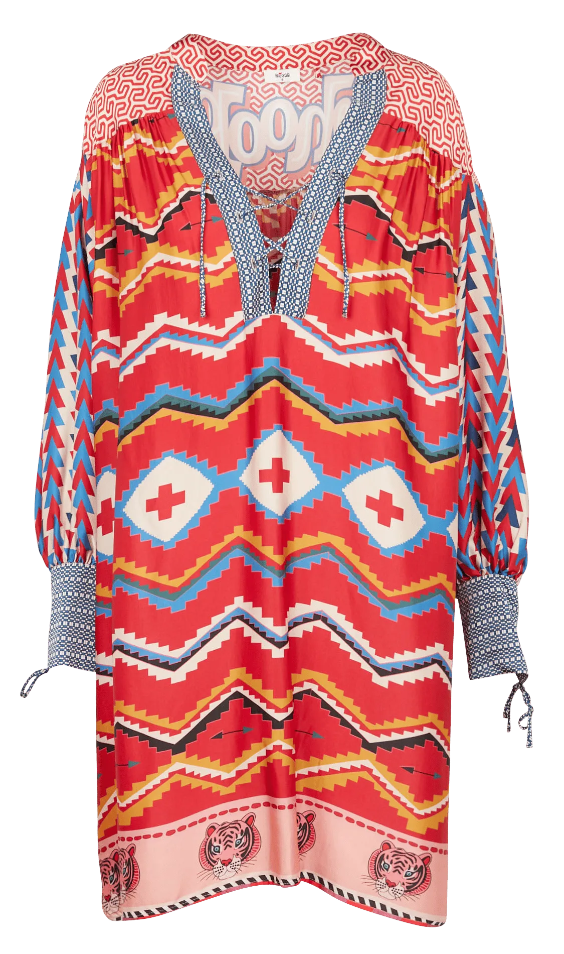  SACK S   MAVIS - Abito asimmetrico stampato in viscosa | Multicolore