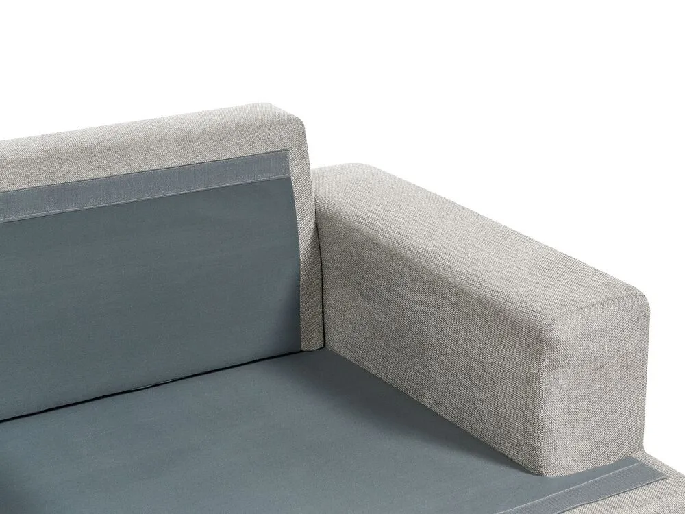 Set da salotto 5 posti tessuto grigio chiaro ALLA