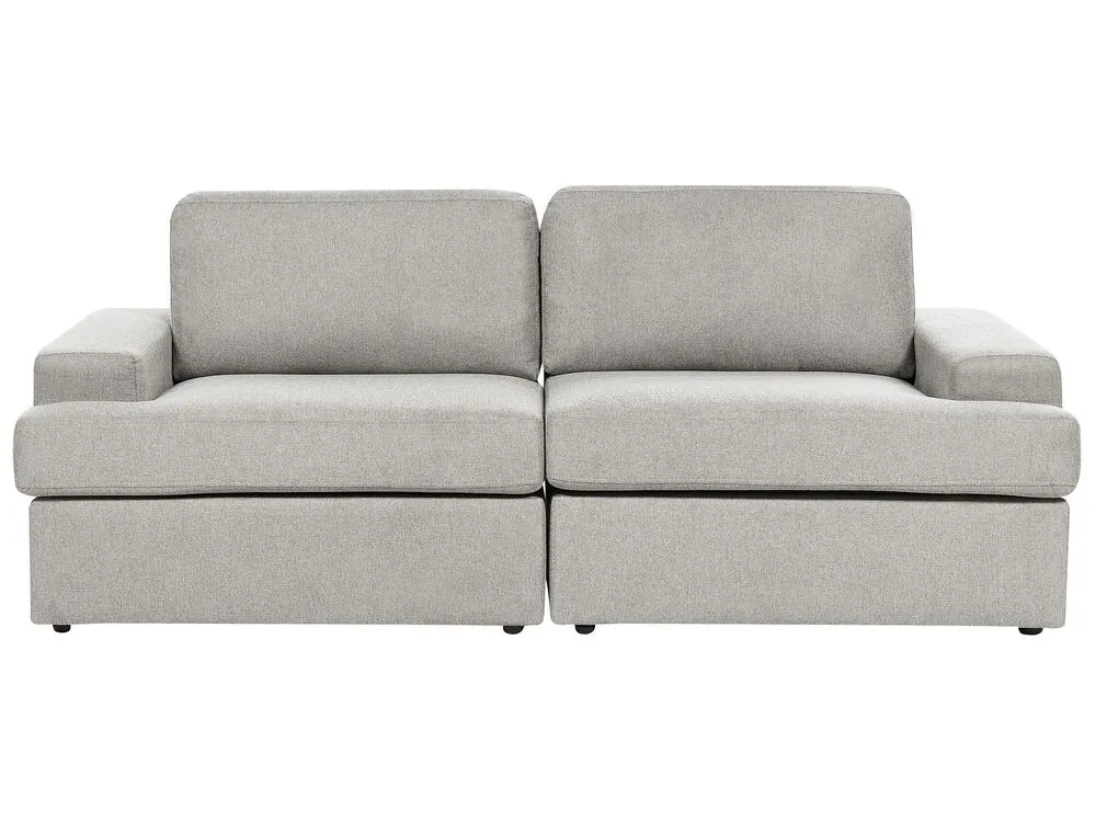 Set da salotto 5 posti tessuto grigio chiaro ALLA