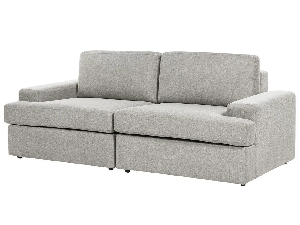 Set da salotto 5 posti tessuto grigio chiaro ALLA