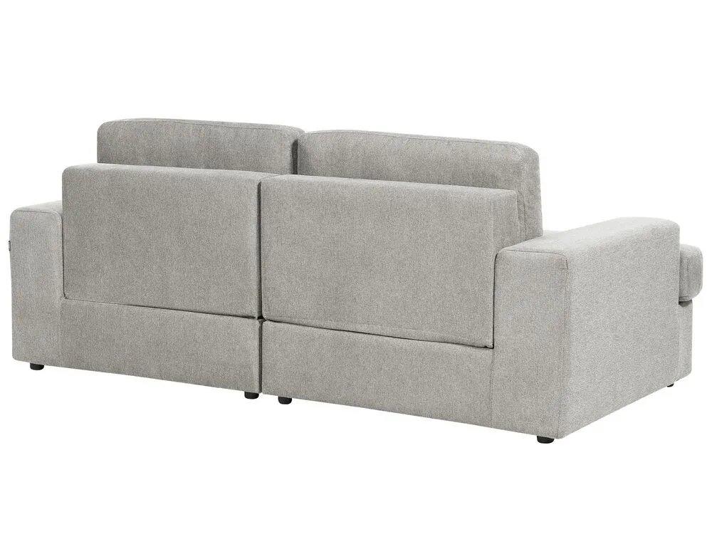 Set da salotto 5 posti tessuto grigio chiaro ALLA