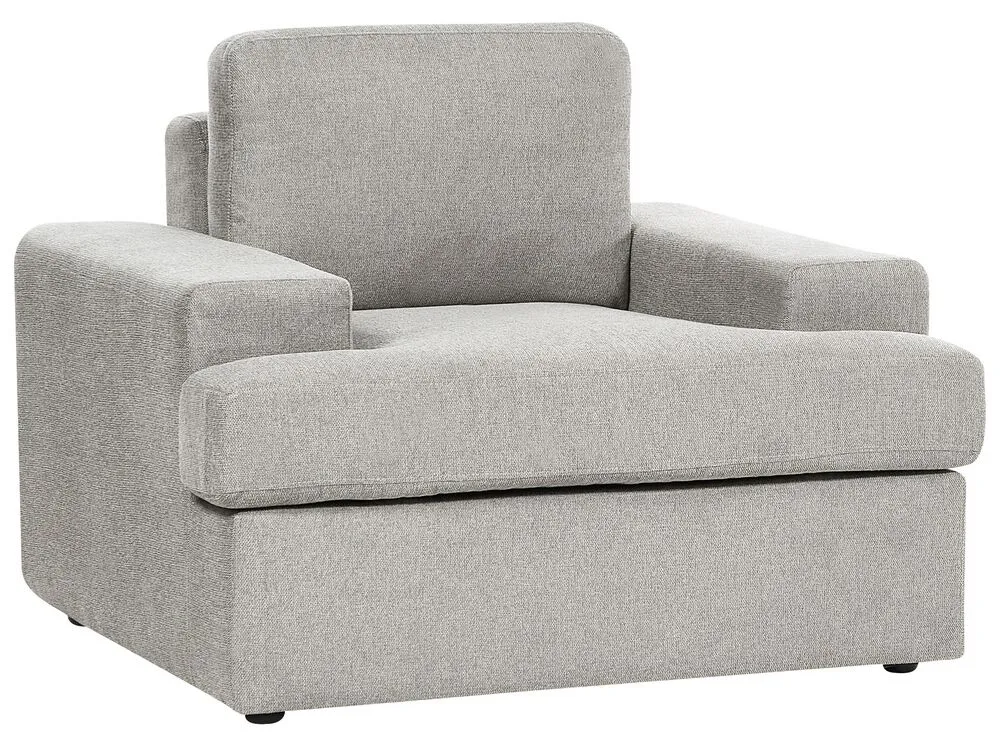 Set da salotto 5 posti tessuto grigio chiaro ALLA