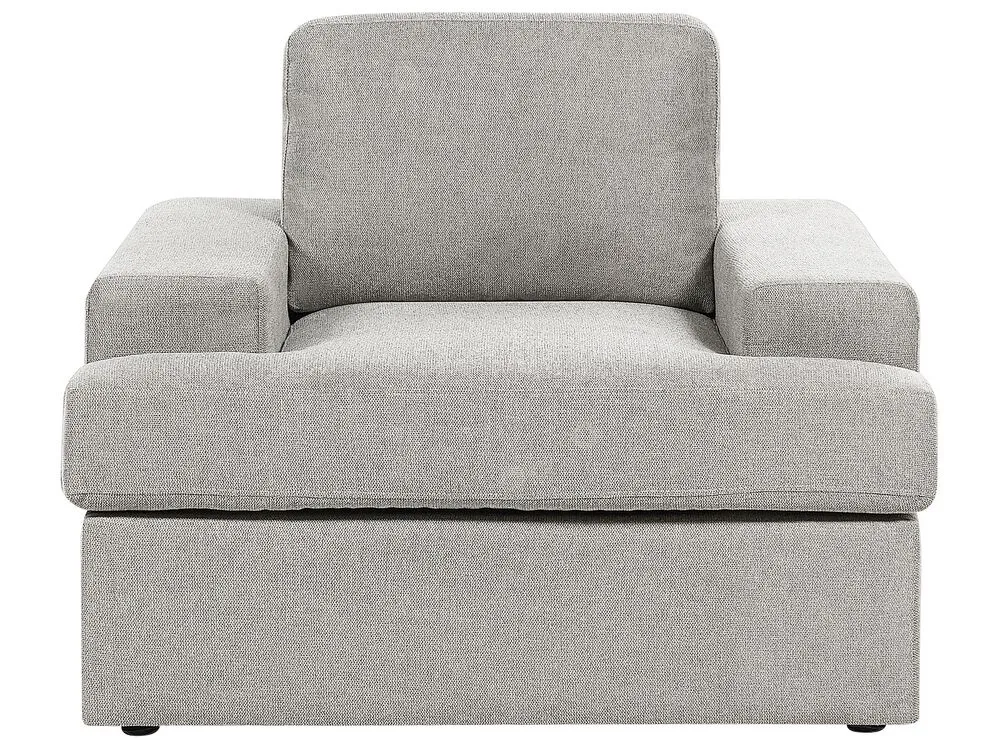 Set da salotto 5 posti tessuto grigio chiaro ALLA