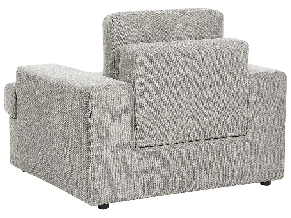 Set da salotto 5 posti tessuto grigio chiaro ALLA