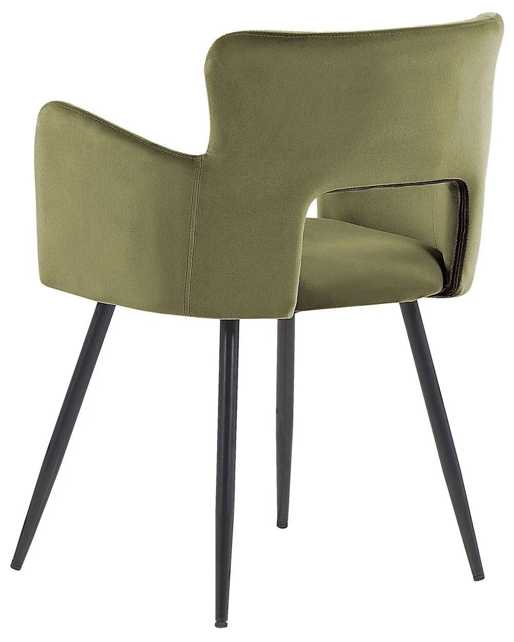 Set di 2 sedie da pranzo SANILAC Velluto Verde oliva