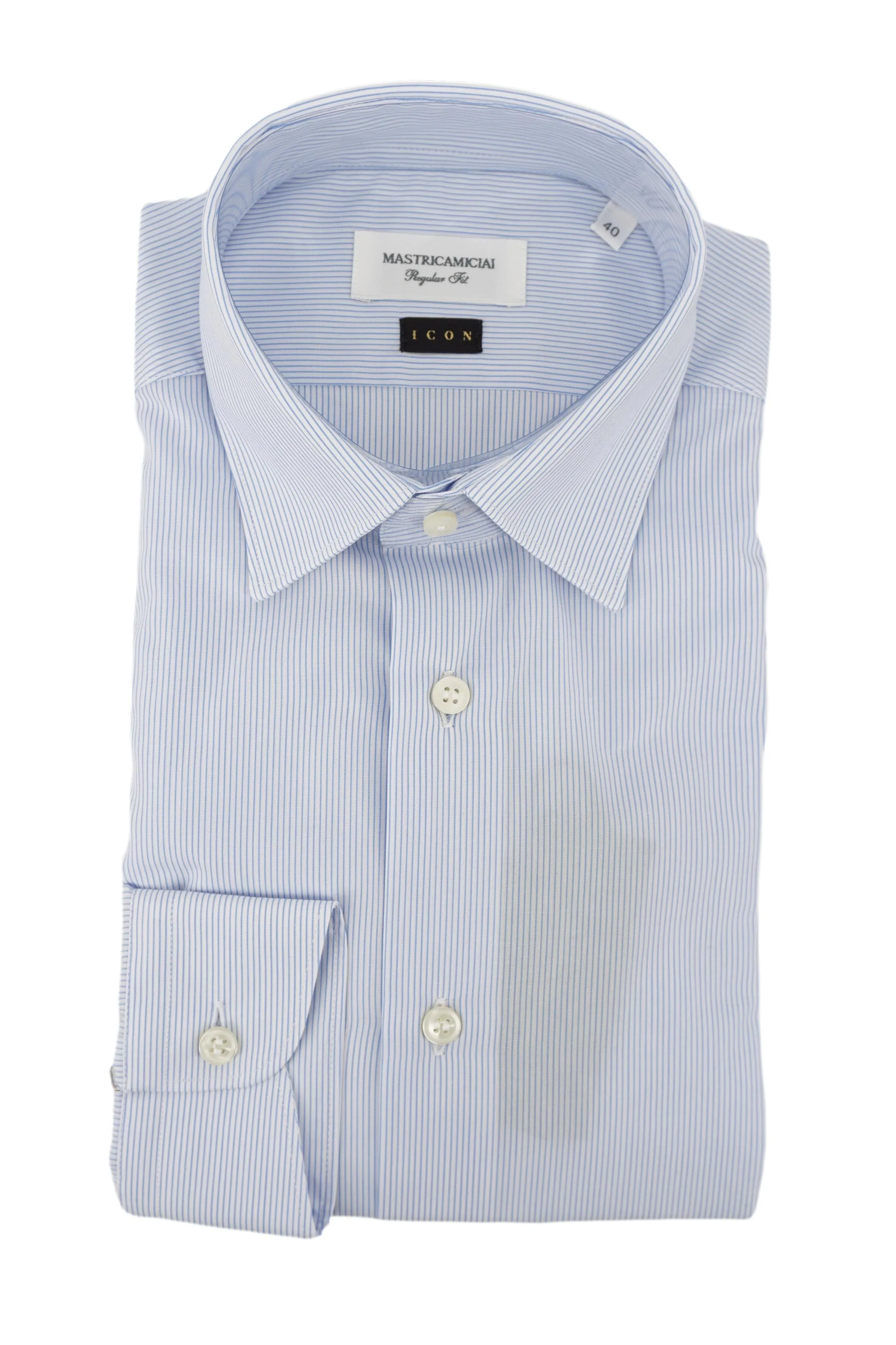 Shirt with Striped Pattern / Light Blue