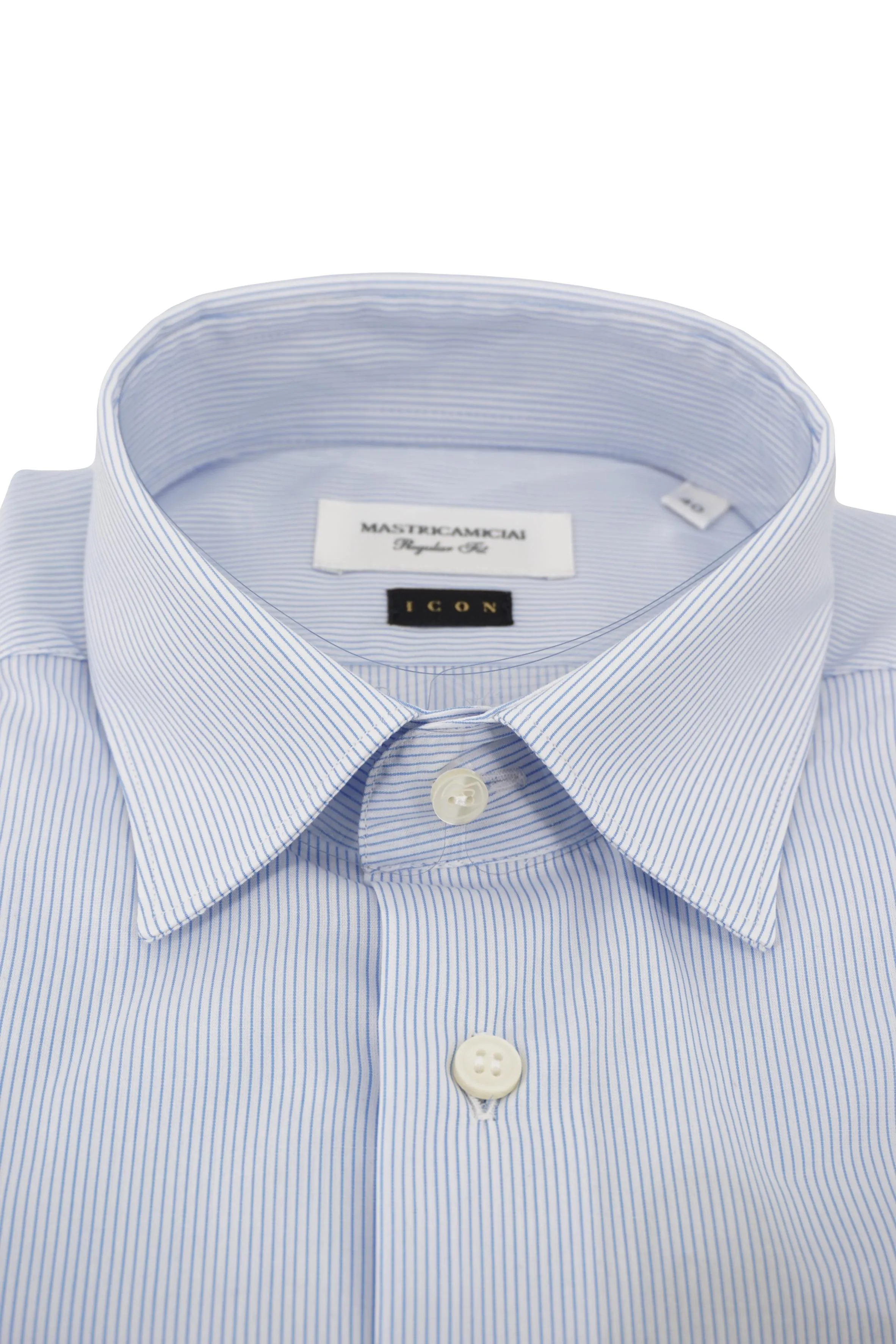 Shirt with Striped Pattern / Light Blue