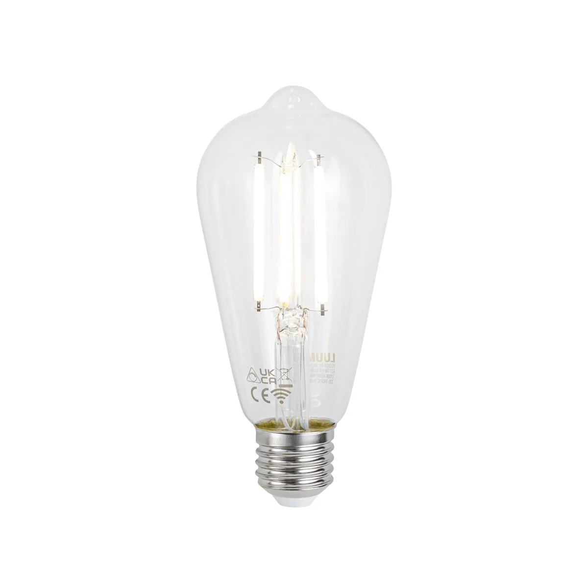 Smart hanglamp zwart met smoke glas 4-lichts incl. 4 Wifi ST64 - Laura