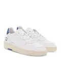 Sneakers D.A.T.E. COURT MONO WHITE-BLUE in pelle bianco e blu