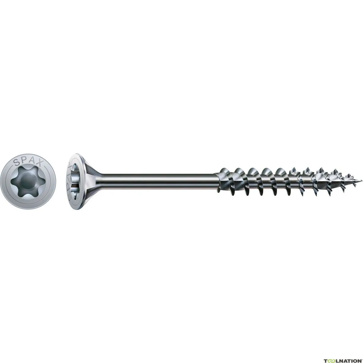 SPAX 0191010804505 Vite per costruzione in legno 8 x 450 mm, testa svasata, T-STAR PLUS T40, filettatura parziale, WIROX - 50ST