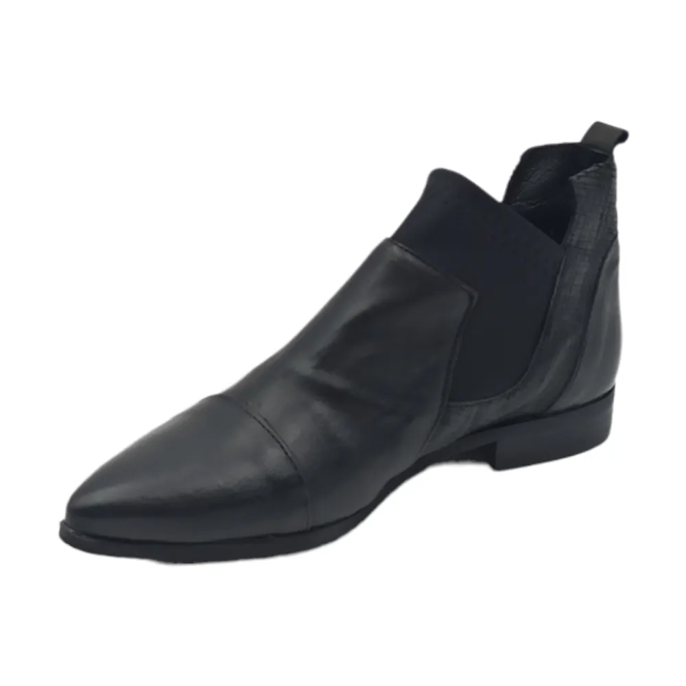 Stivaletto beatles donna in pelle King of hearts 3512 RAG NERO