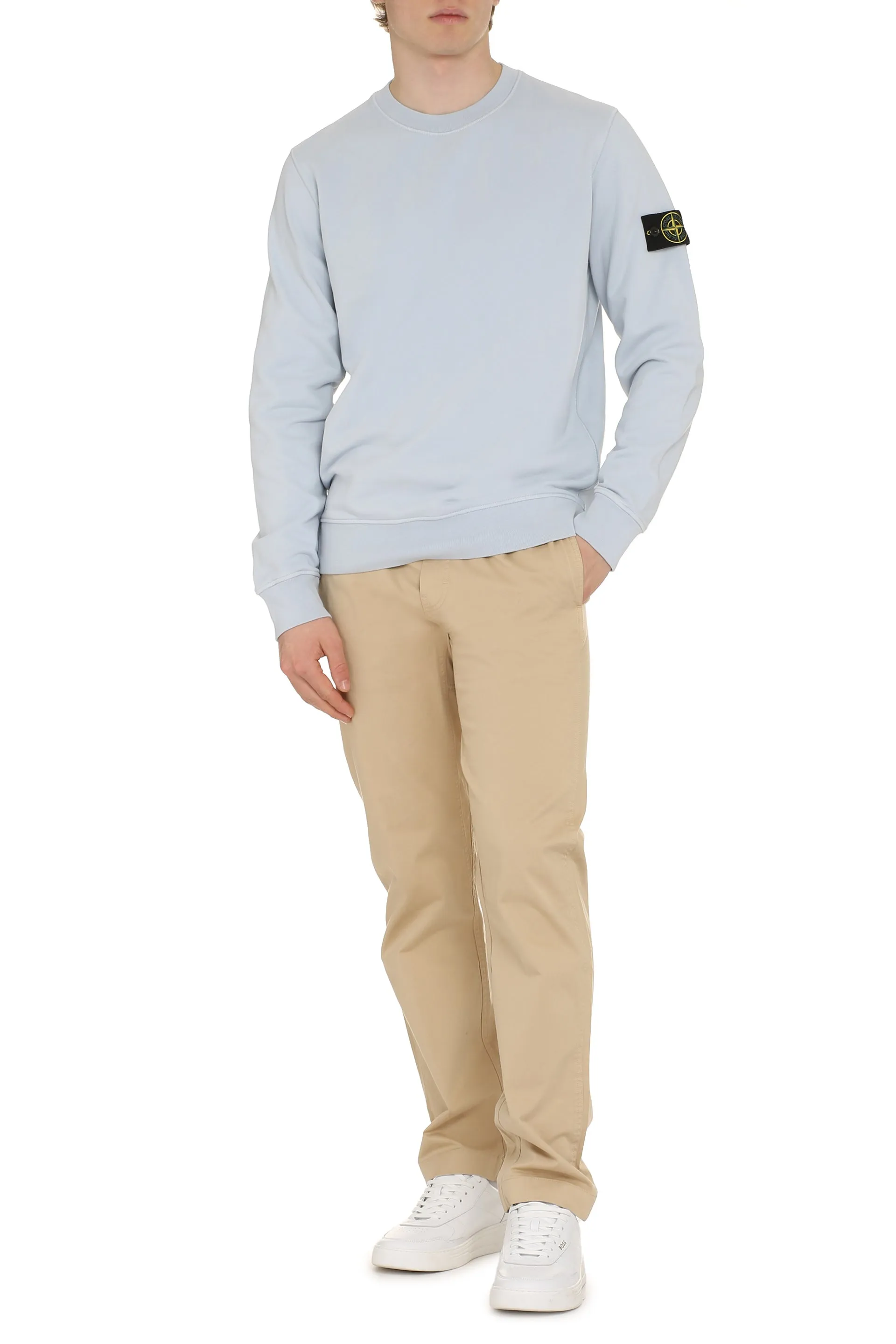 Stone Island Felpa girocollo in cotone
