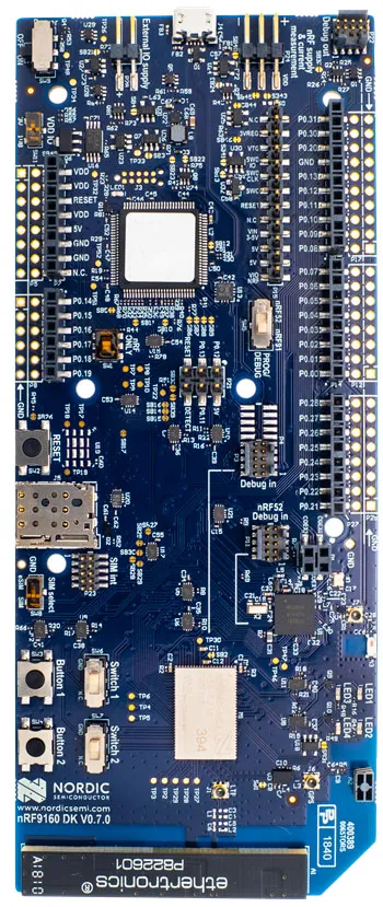 Strumento di sviluppo comunicazione e wireless Nordic Semiconductor nRF9160 DK Development kit, 2.4GHz