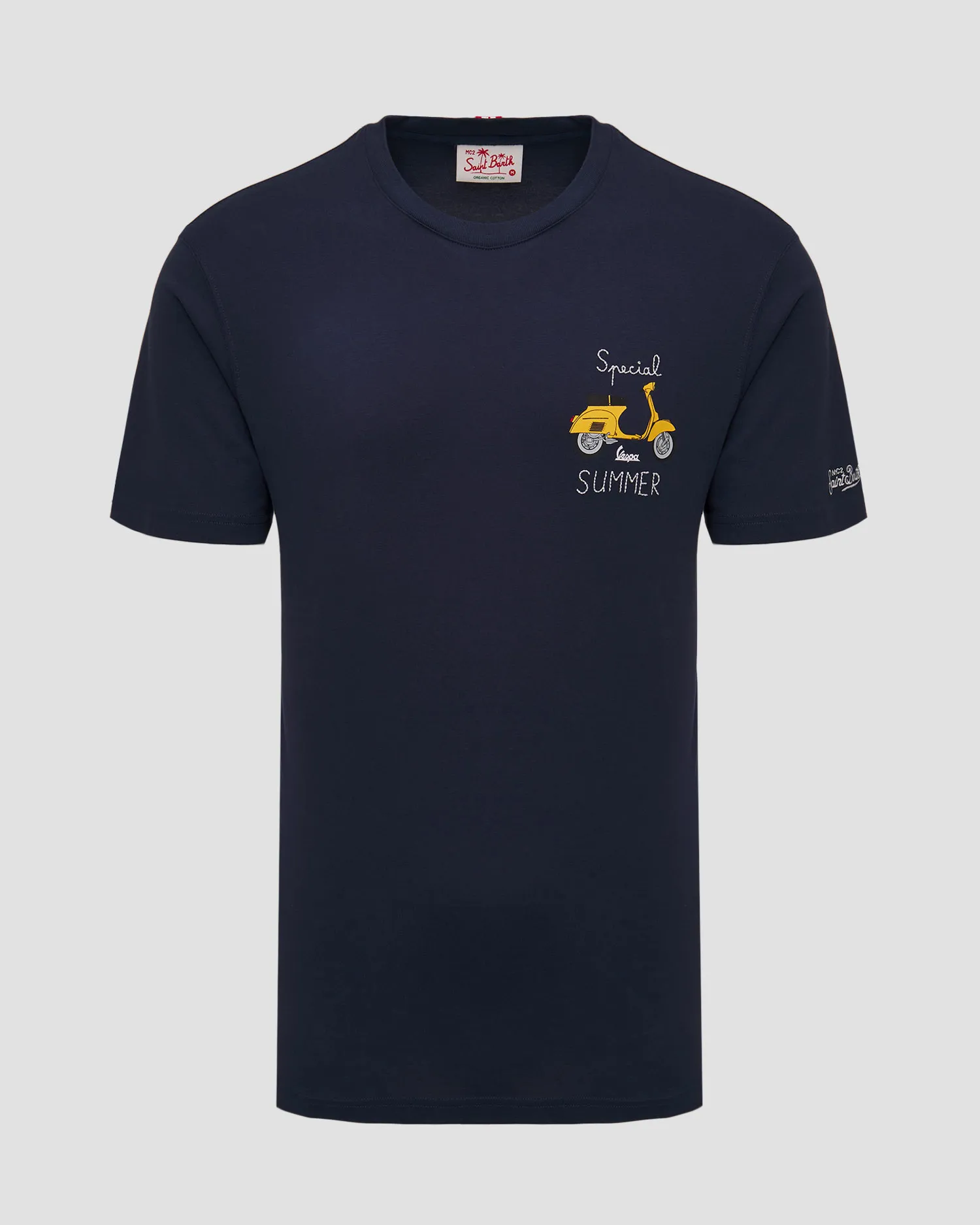 T-shirt blu scuro da uomo MC2 Saint Barth TSHM001-03122f