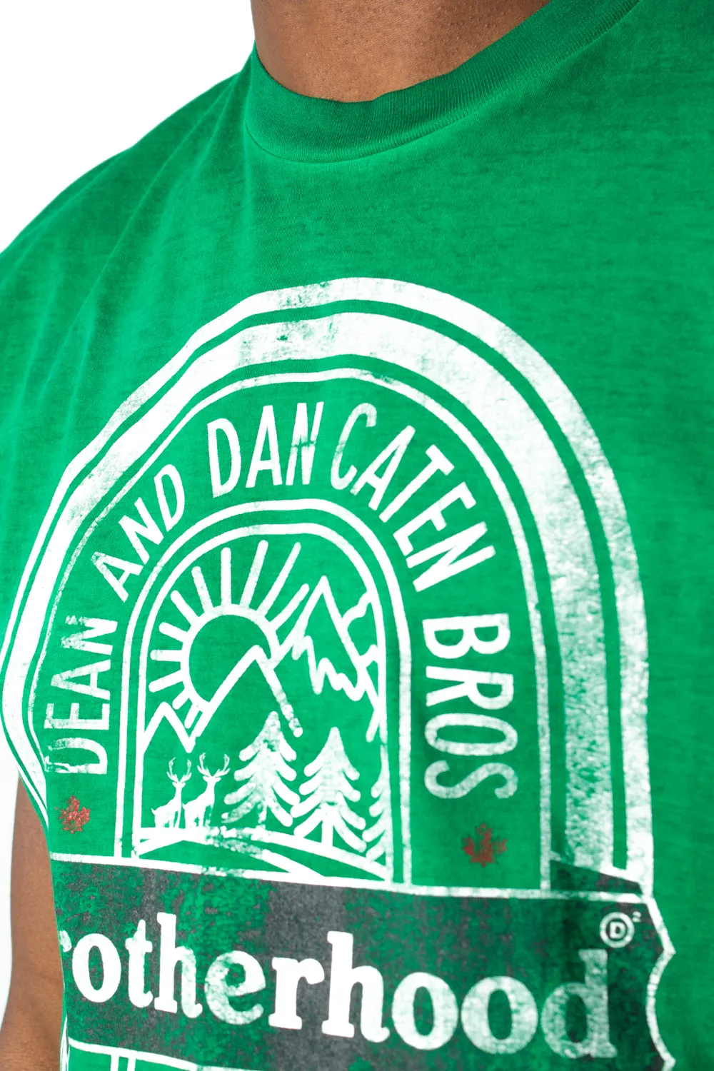 T-shirt Dsquared2 stampa brotherhood Verde
