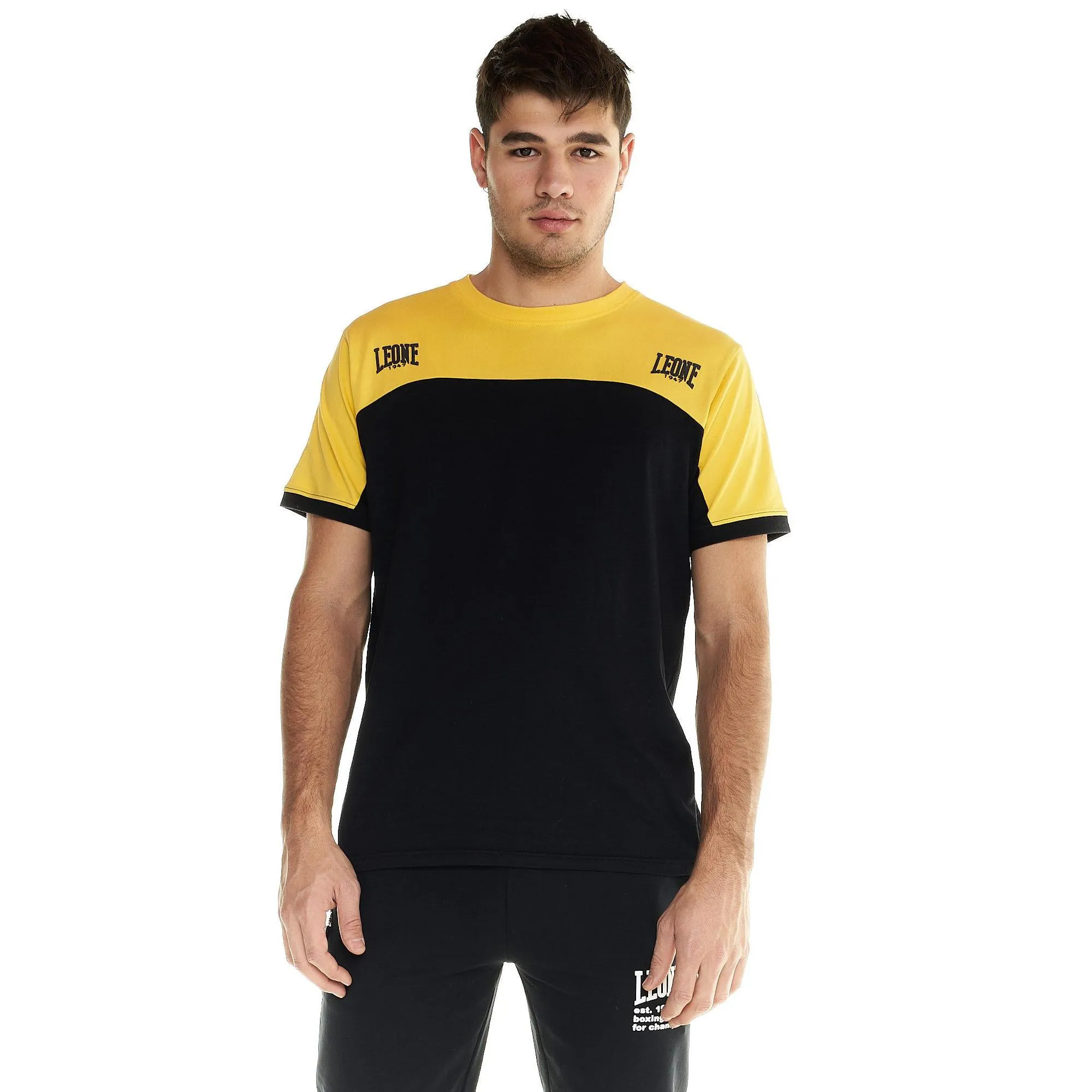 T-shirt Leone uomo color block con maniche corte Active