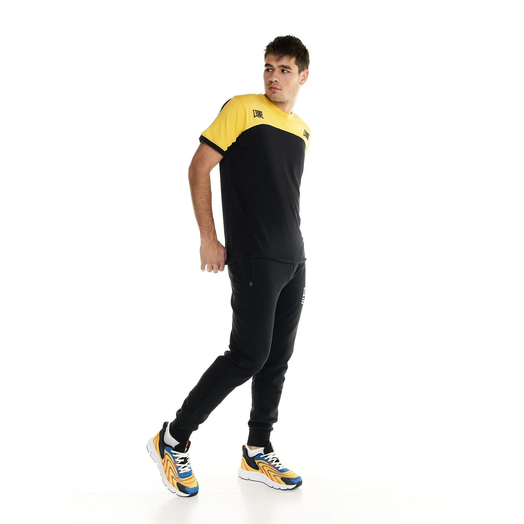 T-shirt Leone uomo color block con maniche corte Active