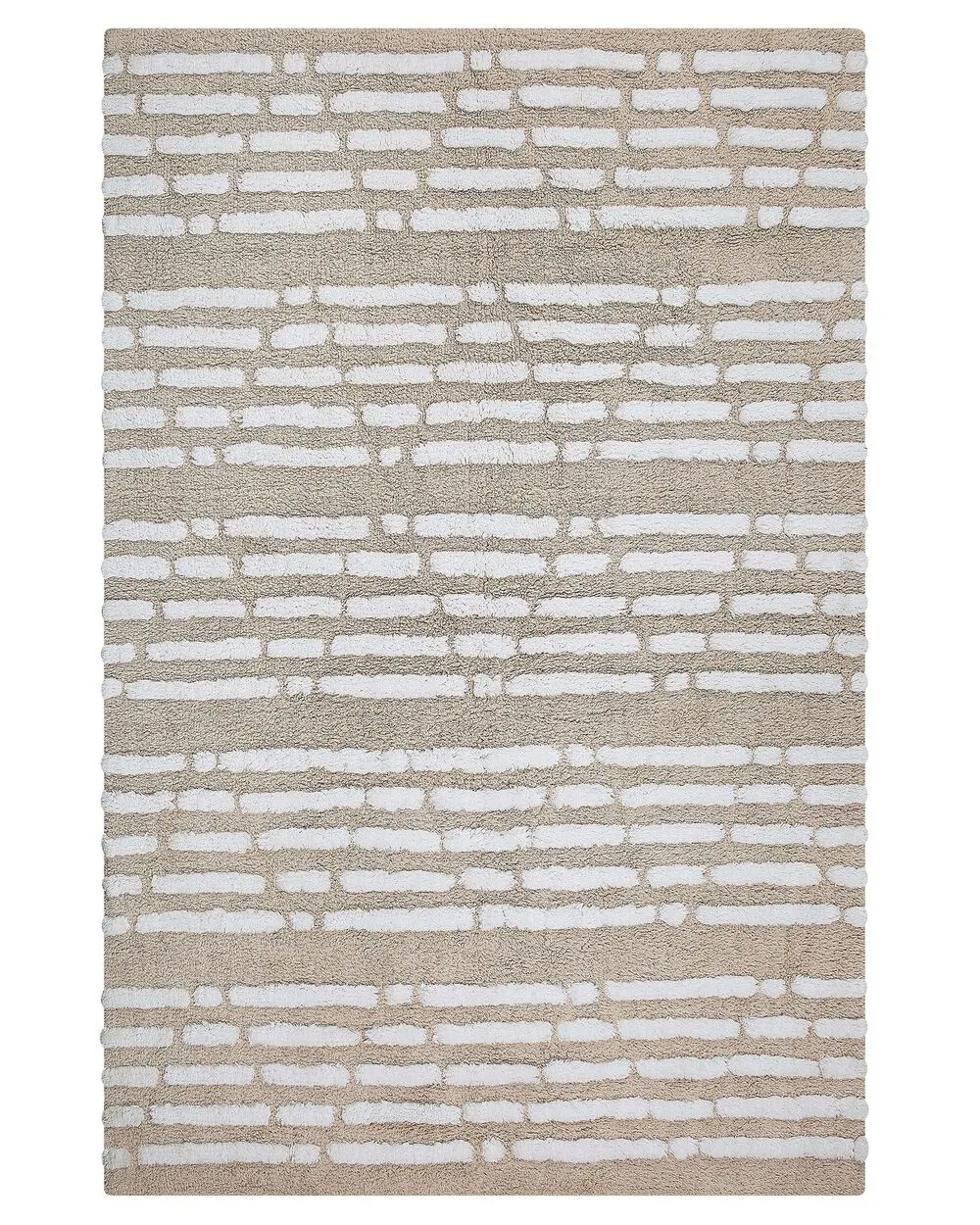 Tappeto in cotone 120 x 180 cm beige AHIRLI