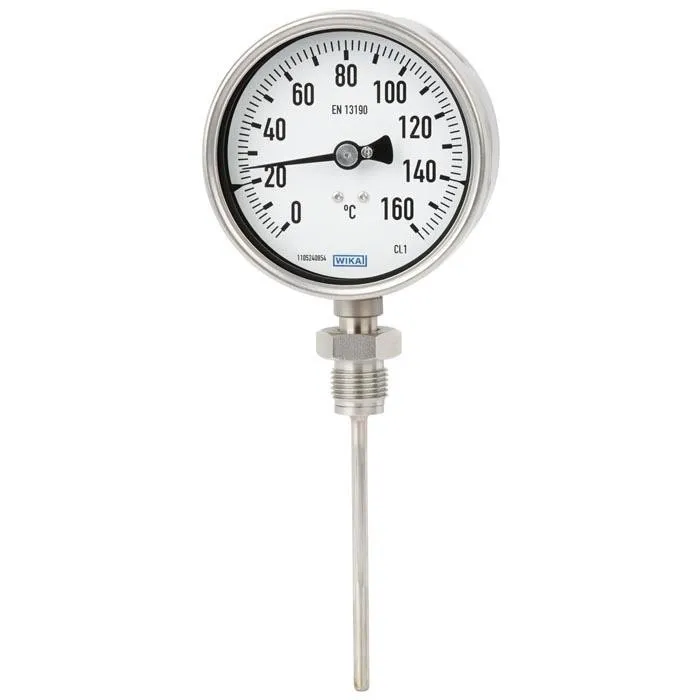 Termometro a quadrante WIKA, 0 → +120 °C Classe 1 secondo EN 13190, Ø quadrante 100mm, Quadrante