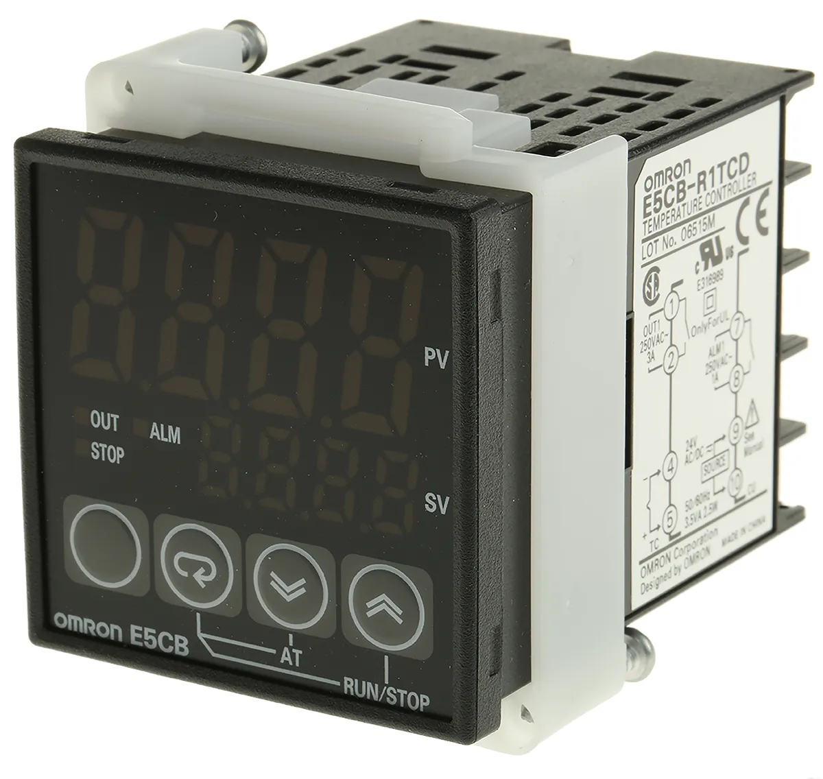 Termoregolatori PID Omron E5CB, 24 V ca / cc, 48 x 48mm, 1 uscita Relè