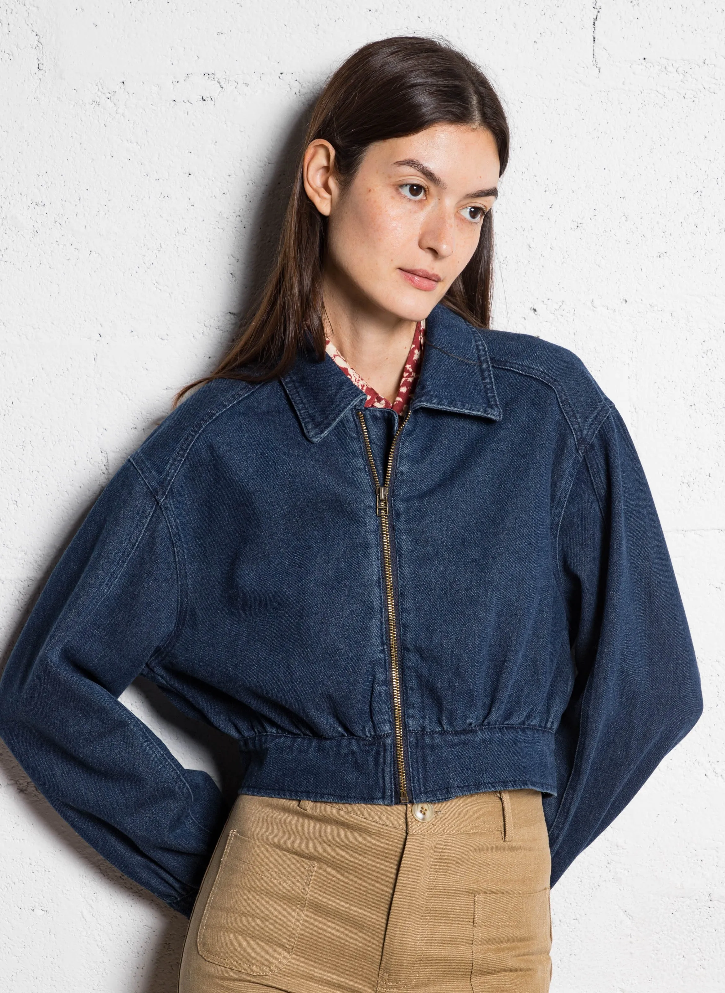  THE KORNER   Giacca corta in denim | Blu