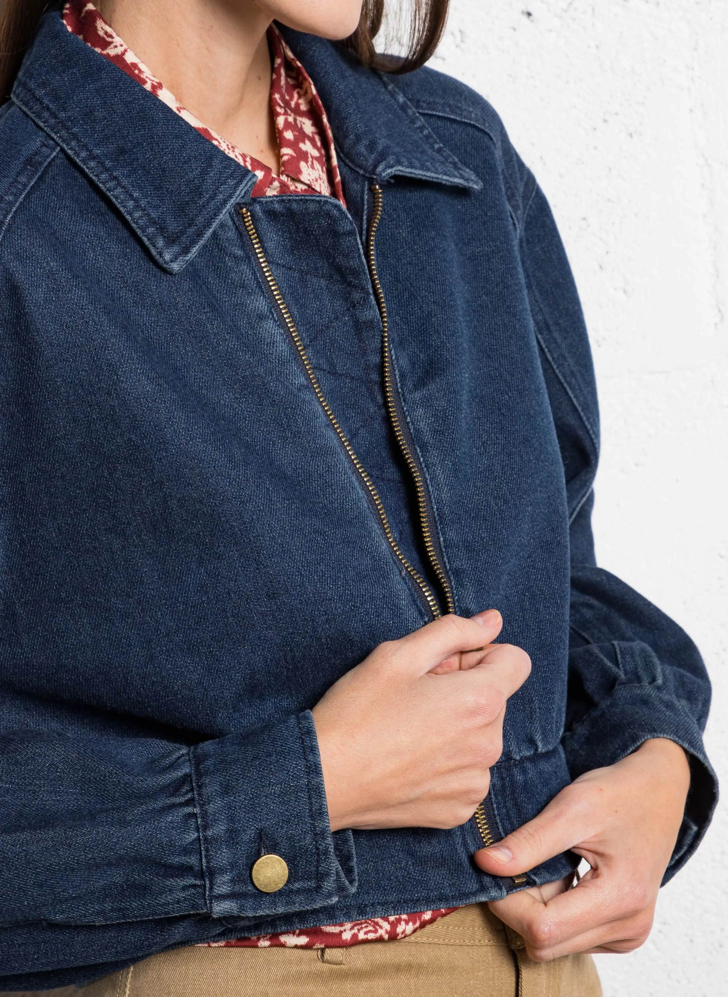  THE KORNER   Giacca corta in denim | Blu