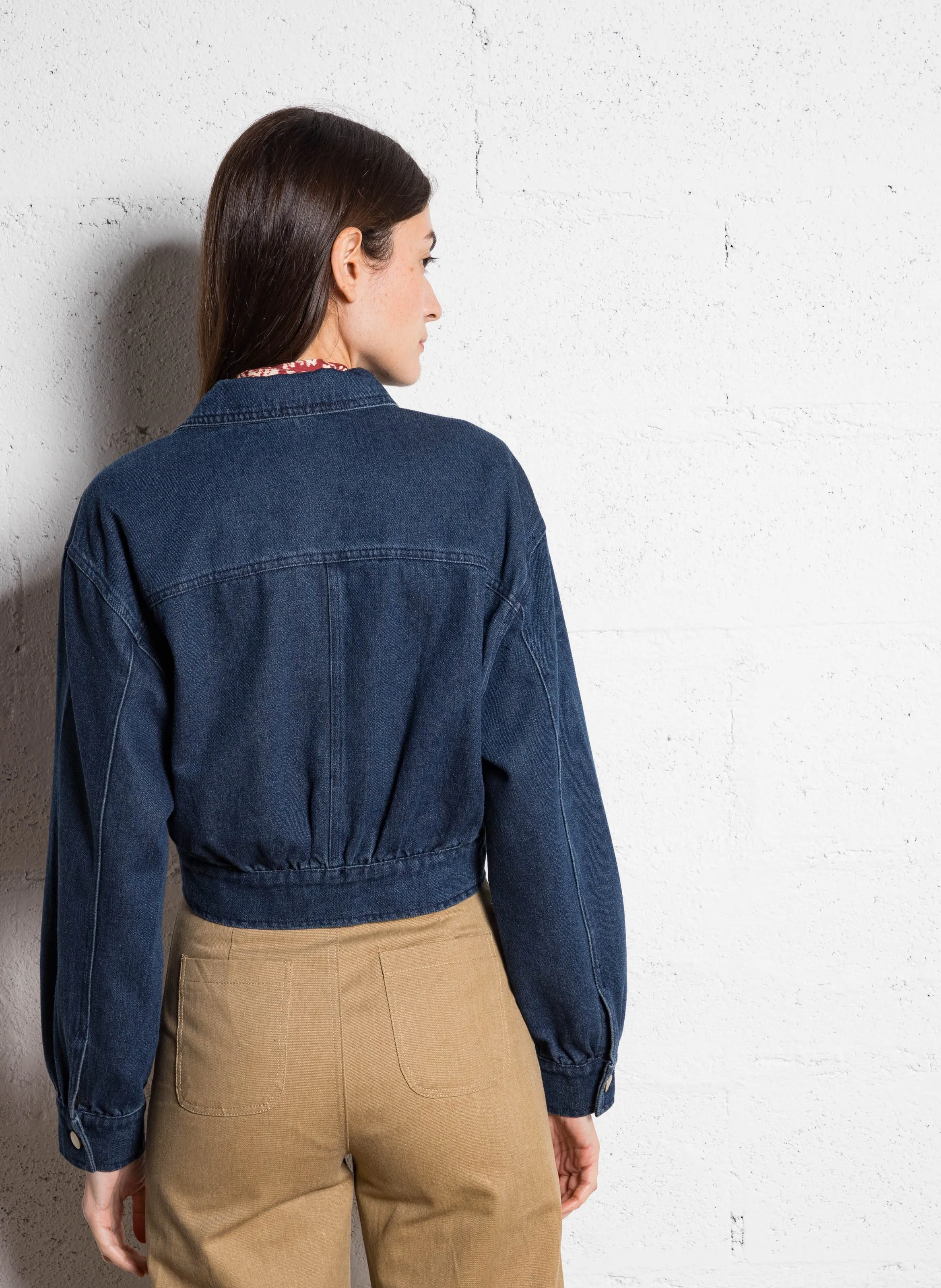  THE KORNER   Giacca corta in denim | Blu