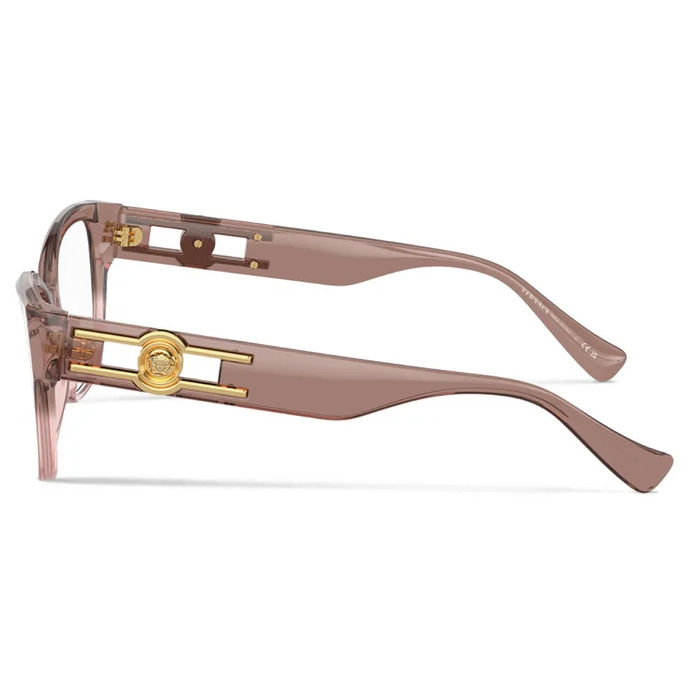 Versace - Occhiale da Vista Cat Eye Medusa Deco - Rosa Trasparente - Occhiali da Vista - Versace Eyewear