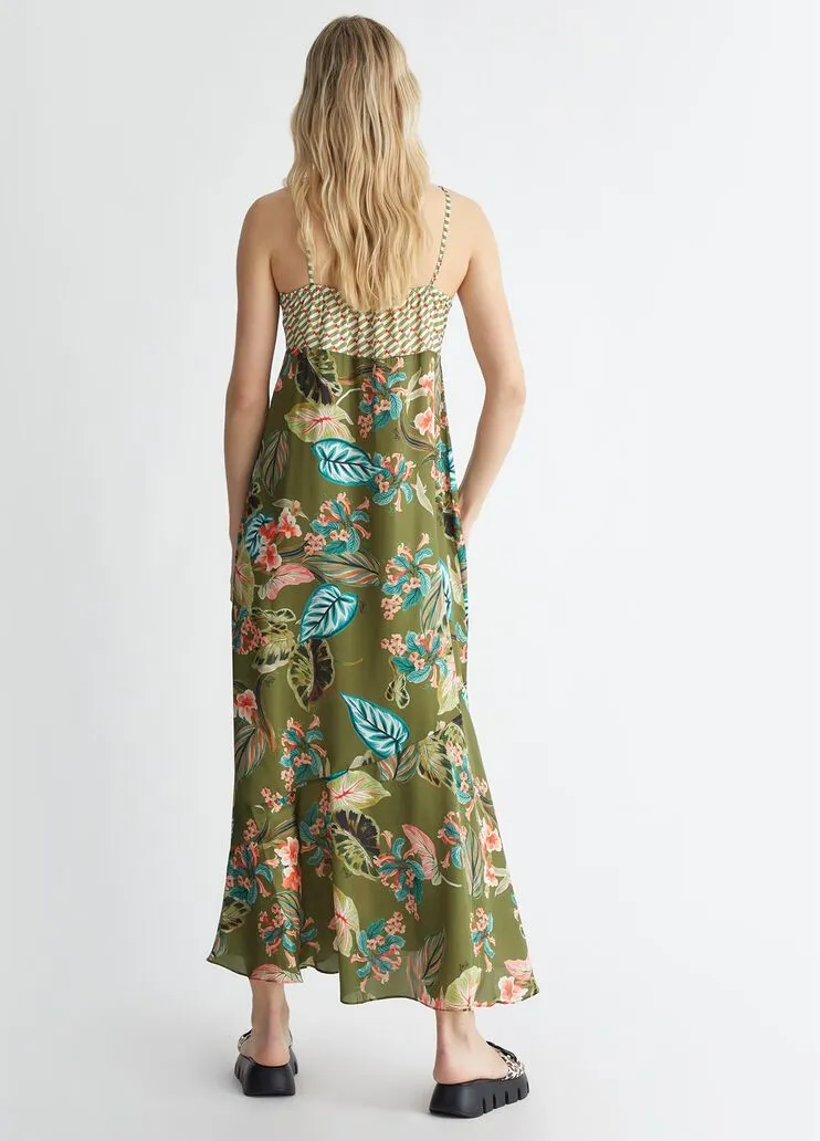 Vestito lungo stampa tropicale liu jo