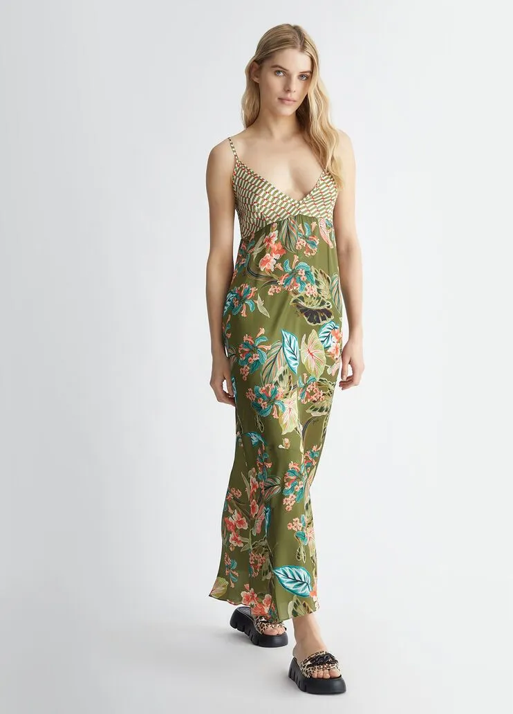 Vestito lungo stampa tropicale liu jo