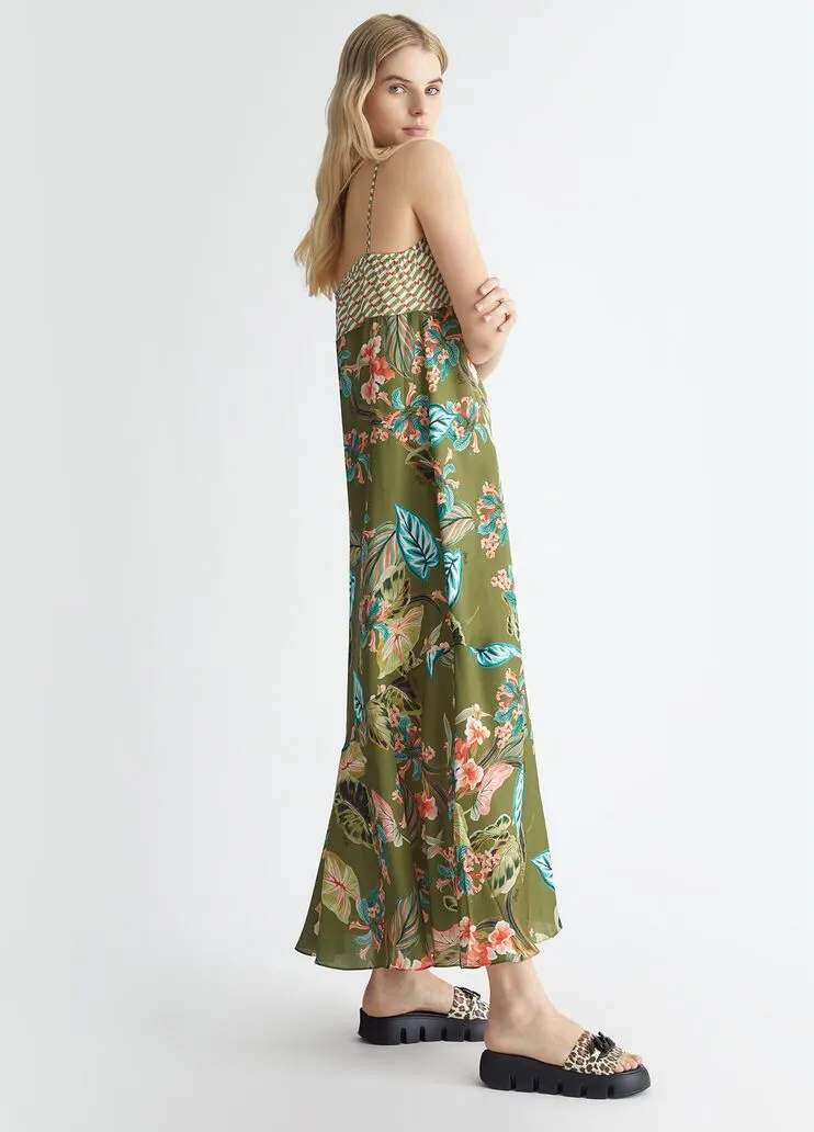 Vestito lungo stampa tropicale liu jo