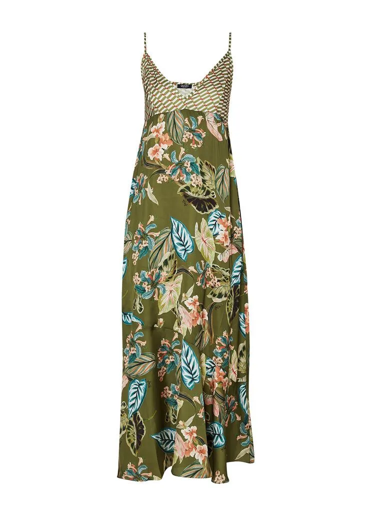 Vestito lungo stampa tropicale liu jo
