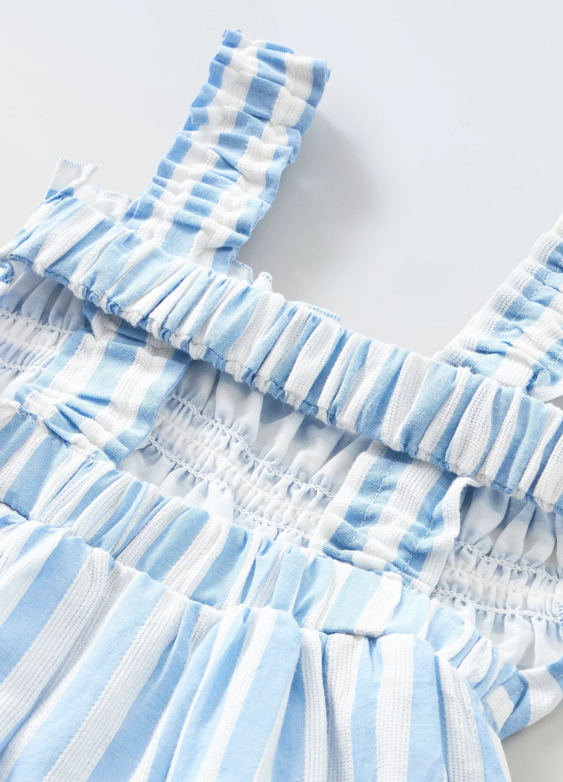Vestito rigato in puro cotone bambina