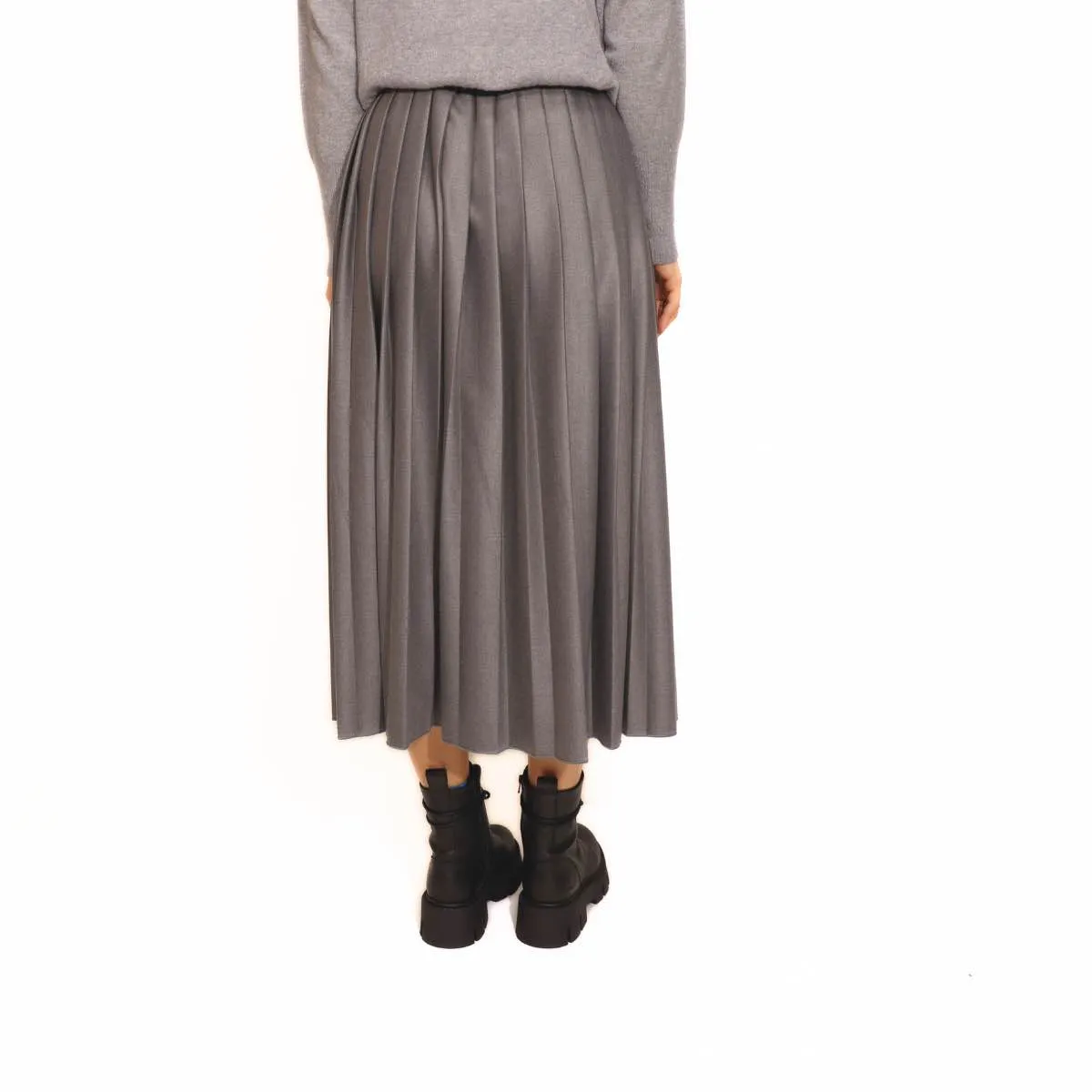 VICOLO GONNA PIEGHE 1599 GRIGIO  