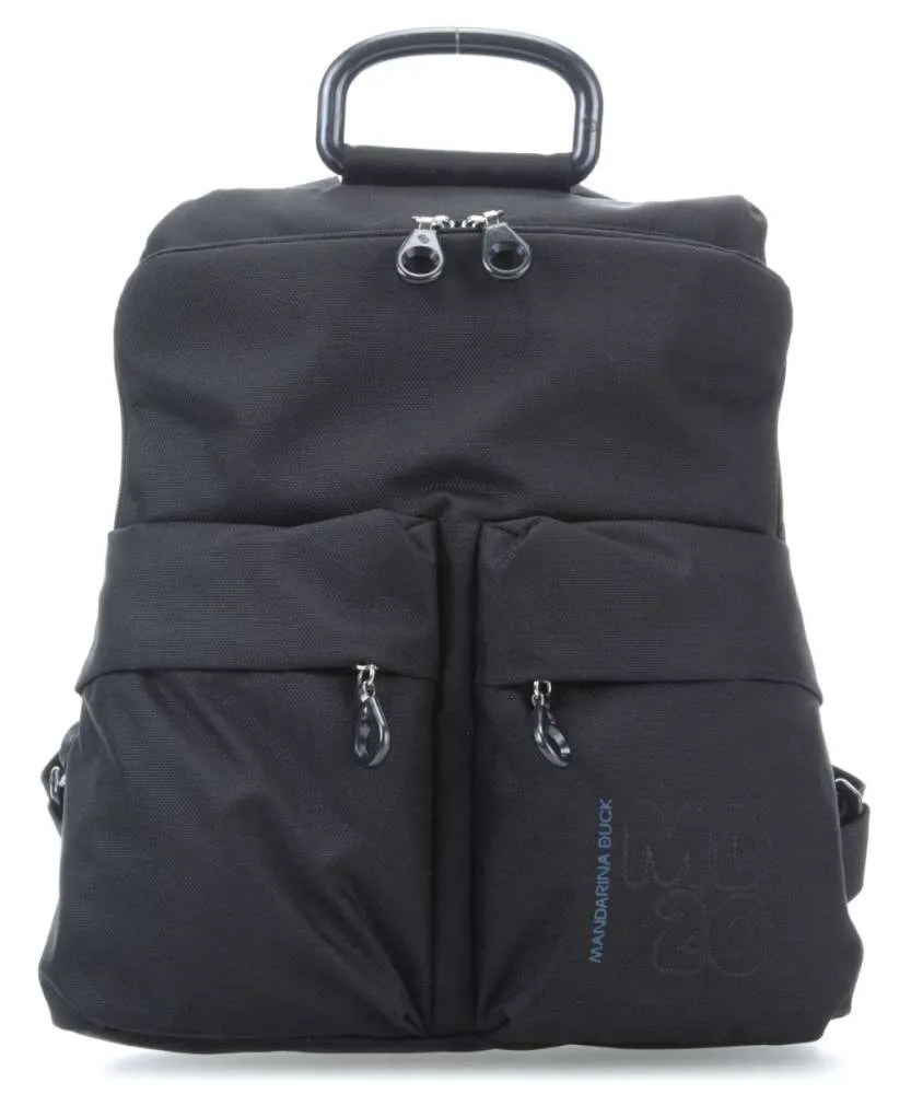 ZAINO MANDARINA DUCK DOPPIA TASCA MD20 NERO QMTZ4 BLACK