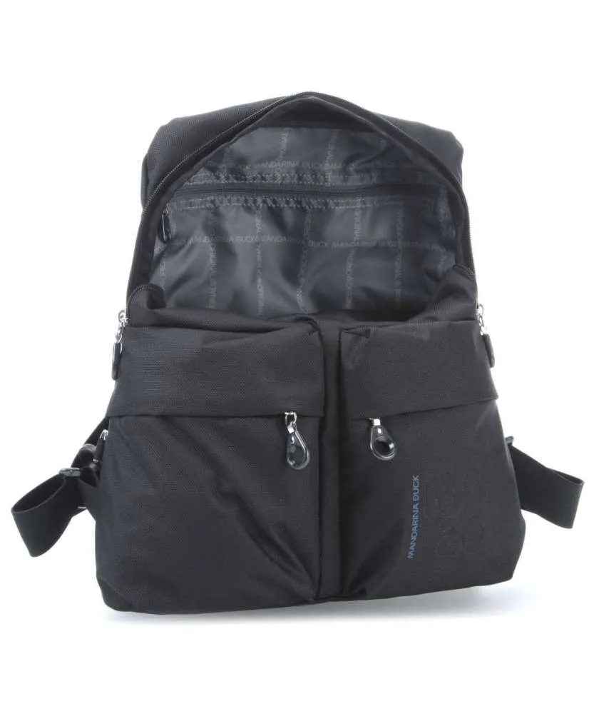 ZAINO MANDARINA DUCK DOPPIA TASCA MD20 NERO QMTZ4 BLACK