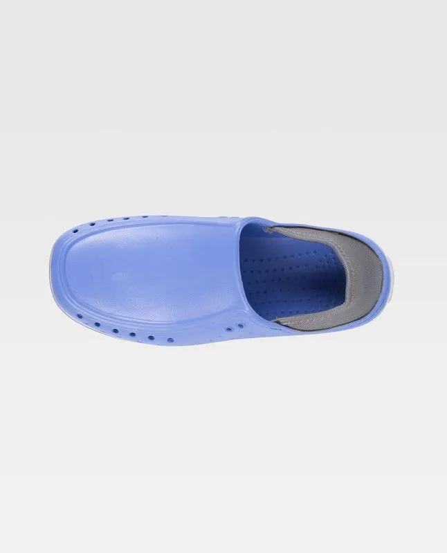 Zoccolo unisex in EVA, ultraleggero, ergonomico, anatomico con tallone elastico Celeste