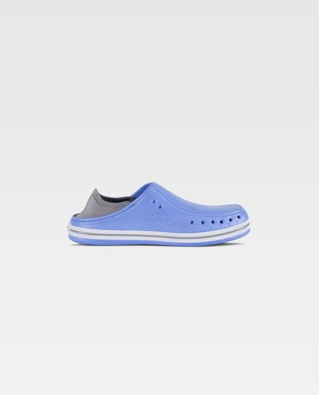Zoccolo unisex in EVA, ultraleggero, ergonomico, anatomico con tallone elastico Celeste